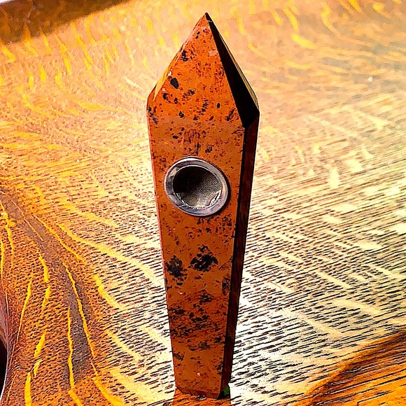 MAHOGANY OBSIDIAN POINT HERBAL - Picture 1 of 7